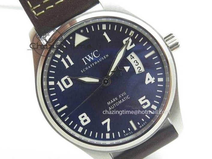 MIROTIME 0726 Mark XVII Le Petit Prince MK Maker 1:1 Best Edition SS Blue Dial On Brown Leather Strap A ComfortFit 7377
